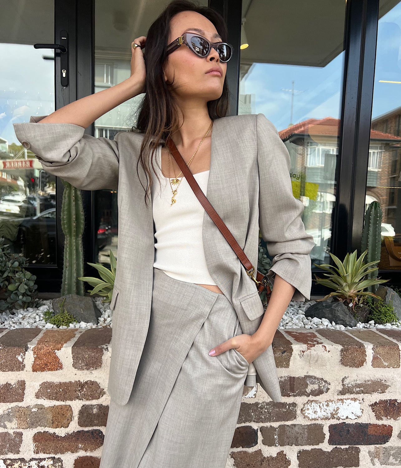 THE ROSALIND BLAZER- ALMOND | A.EMERY | A.EMERY THE ROSALIND BLAZER- ALMOND