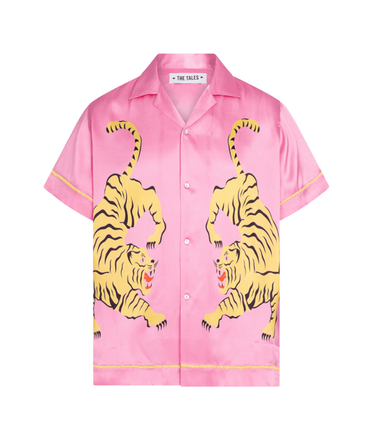 TIGER SILK SHIRT | PINK | THE TALES THE TALES TIGER SILK SHIRT PINK