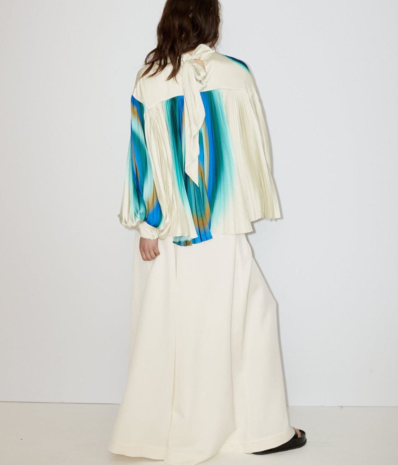 UNA PLEATED MIDI DRESS-ECRU | ALEMAIS | ALEMAIS UNA PLEATED MIDI DRESS-ECRU