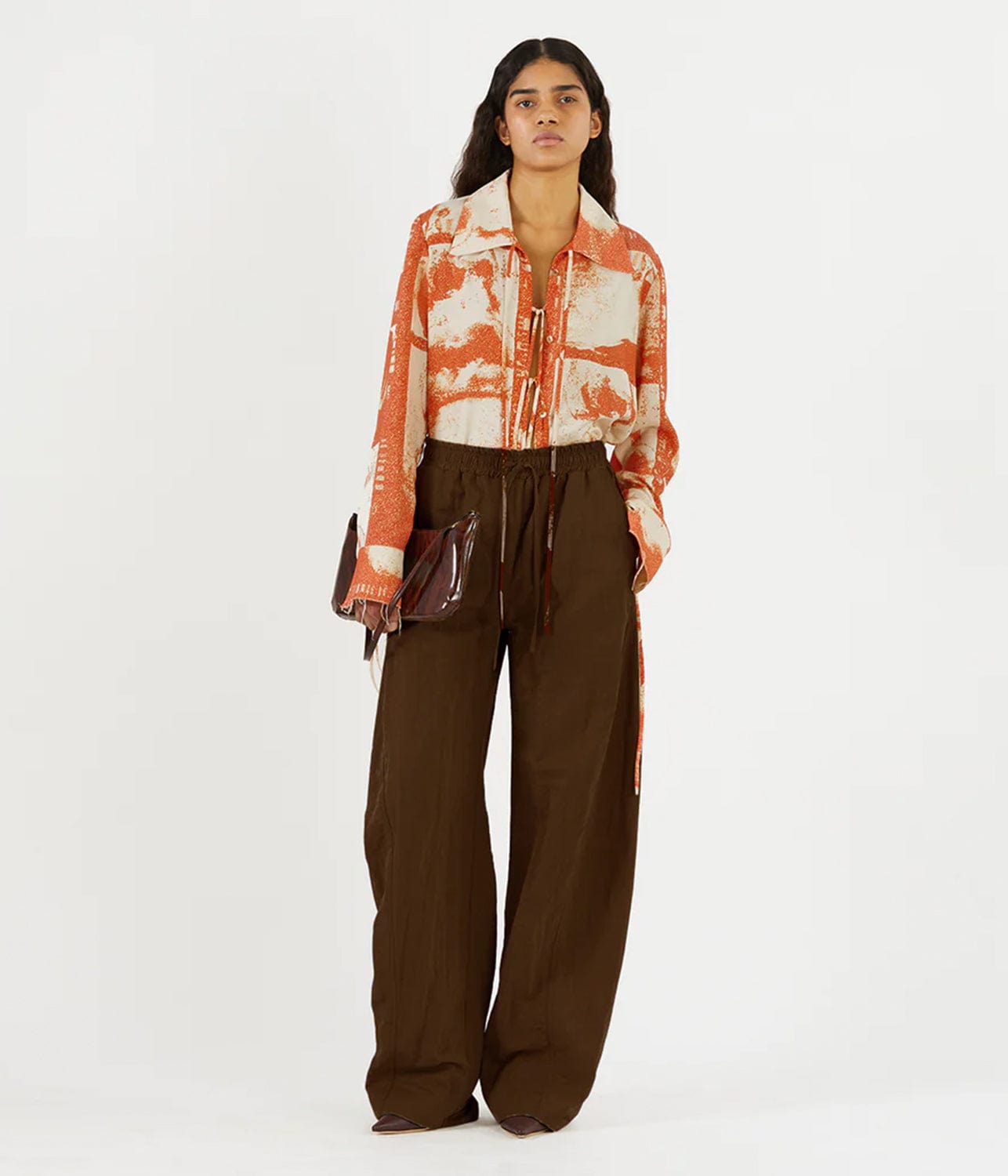 UNA TROUSERS- BROWN | REJINA PYO | REJINA PYO UNA TROUSERS- BROWN