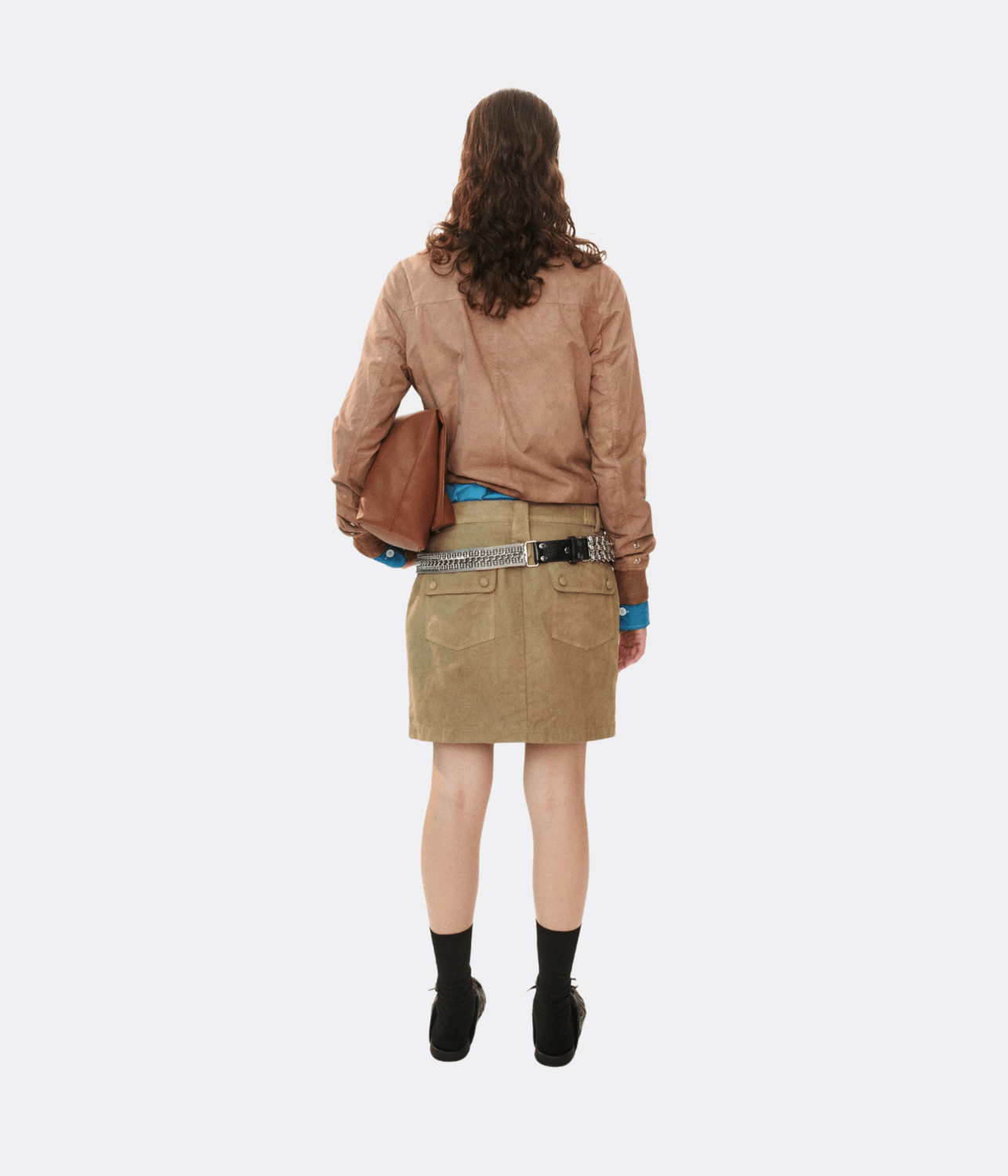 UTILITY MINI SKIRT CINNAMON | LUUDA LUUDA UTILITY MINI SKIRT CINNAMON