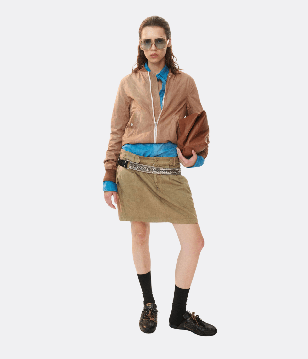 UTILITY MINI SKIRT CINNAMON | LUUDA LUUDA UTILITY MINI SKIRT CINNAMON