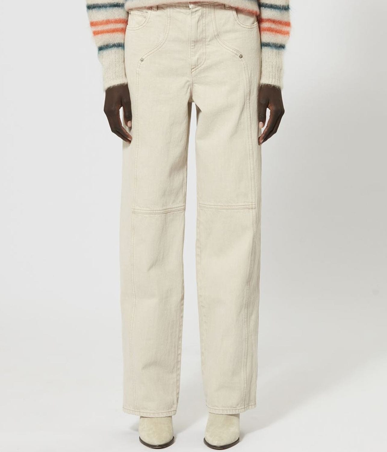 VALERIA PANTS - ECRU | ISABEL MARANT | ISABEL MARANT VALERIA PANTS - ECRU