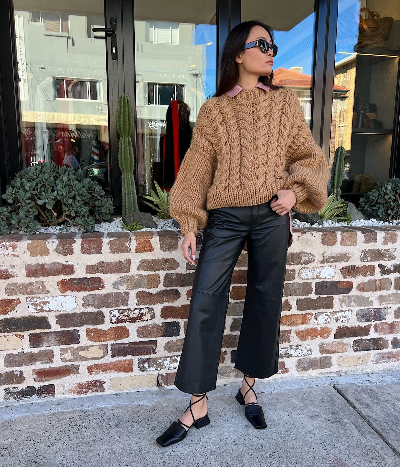VALON CROPPED CREW NECK JUMPER- CAMEL | MR MITTENS | MR MITTENS VALON CROPPED CREW NECK JUMPER - CAMEL