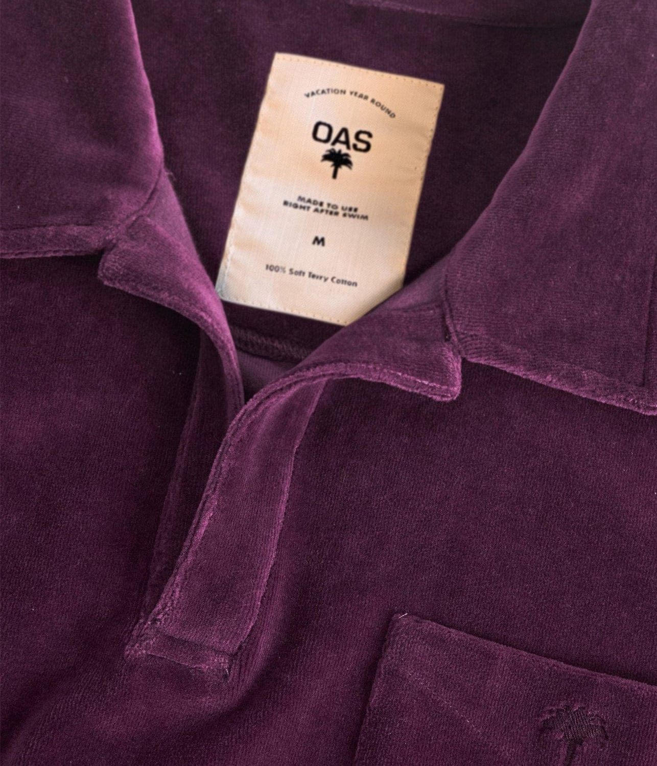 VELOUR LONG SLEEVE SHIRT- DANDY PURPLE | OAS COMPANY |  OAS COMPANY VELOUR LONG SLEEVE SHIRT- DANDY PURPLE