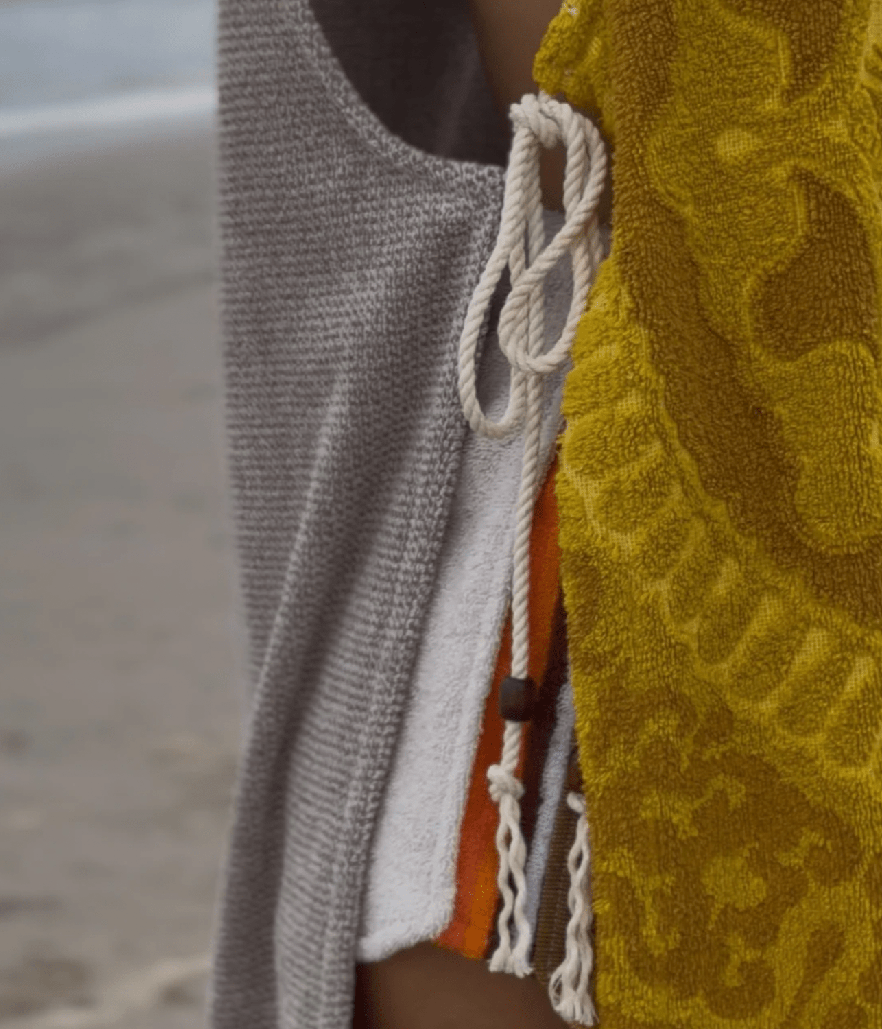 VINTAGE STRIPE SHORT MUSTARD | ORANA O.R.A.N.A VINTAGE STRIPE SHORT MUSTARD