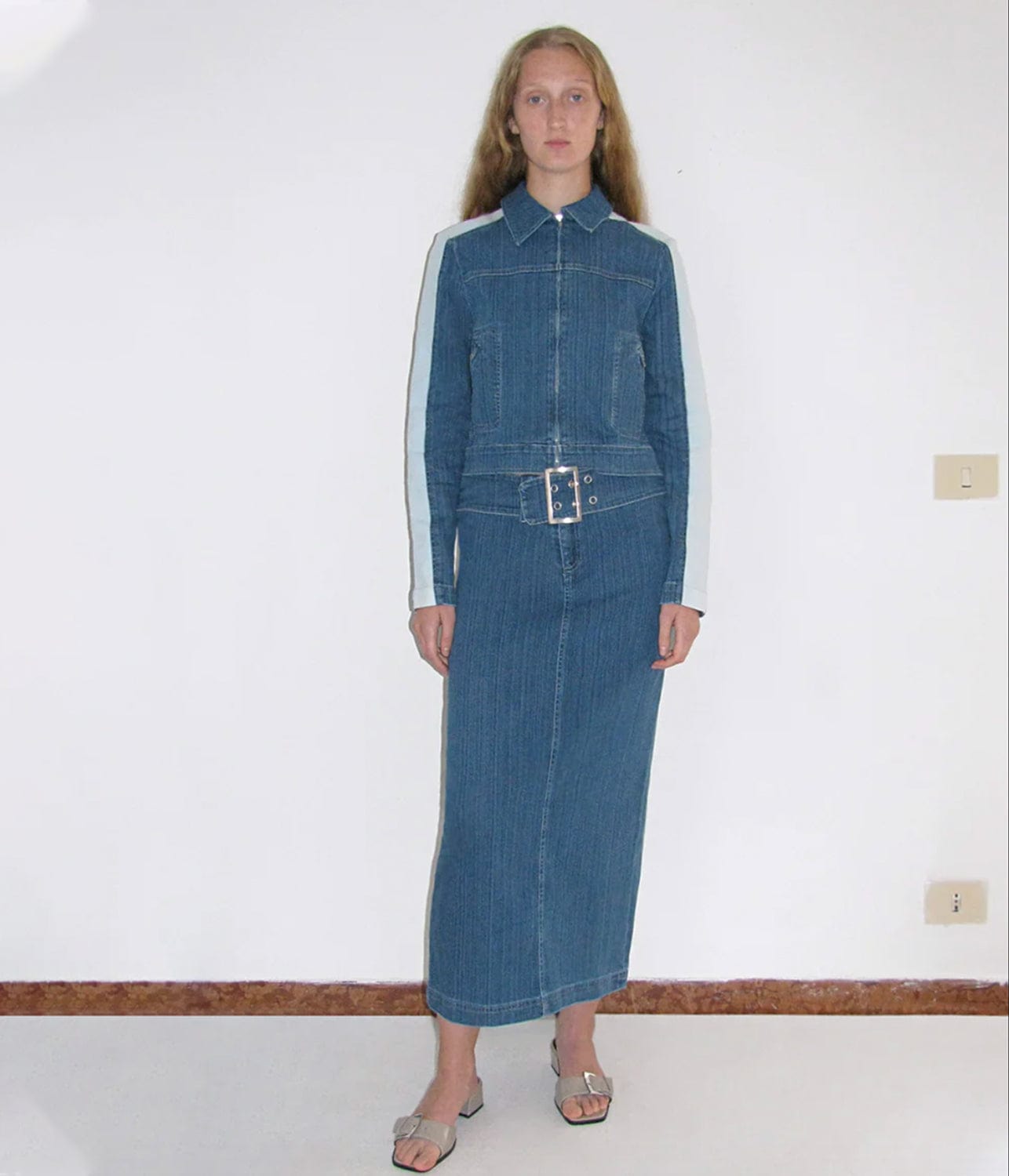 VIRI SKIRT- INDIGO BLUE | PALOMA WOOL | PALOMA WOOL VIRI SKIRT- INDIGO BLUE