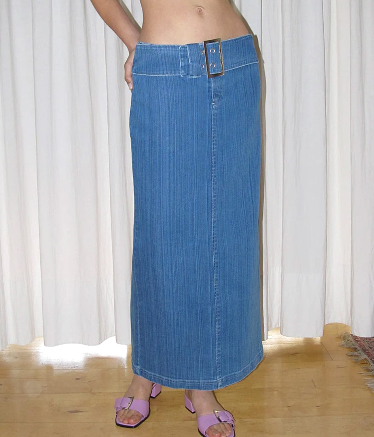 VIRI SKIRT- INDIGO BLUE | PALOMA WOOL | PALOMA WOOL VIRI SKIRT- INDIGO BLUE