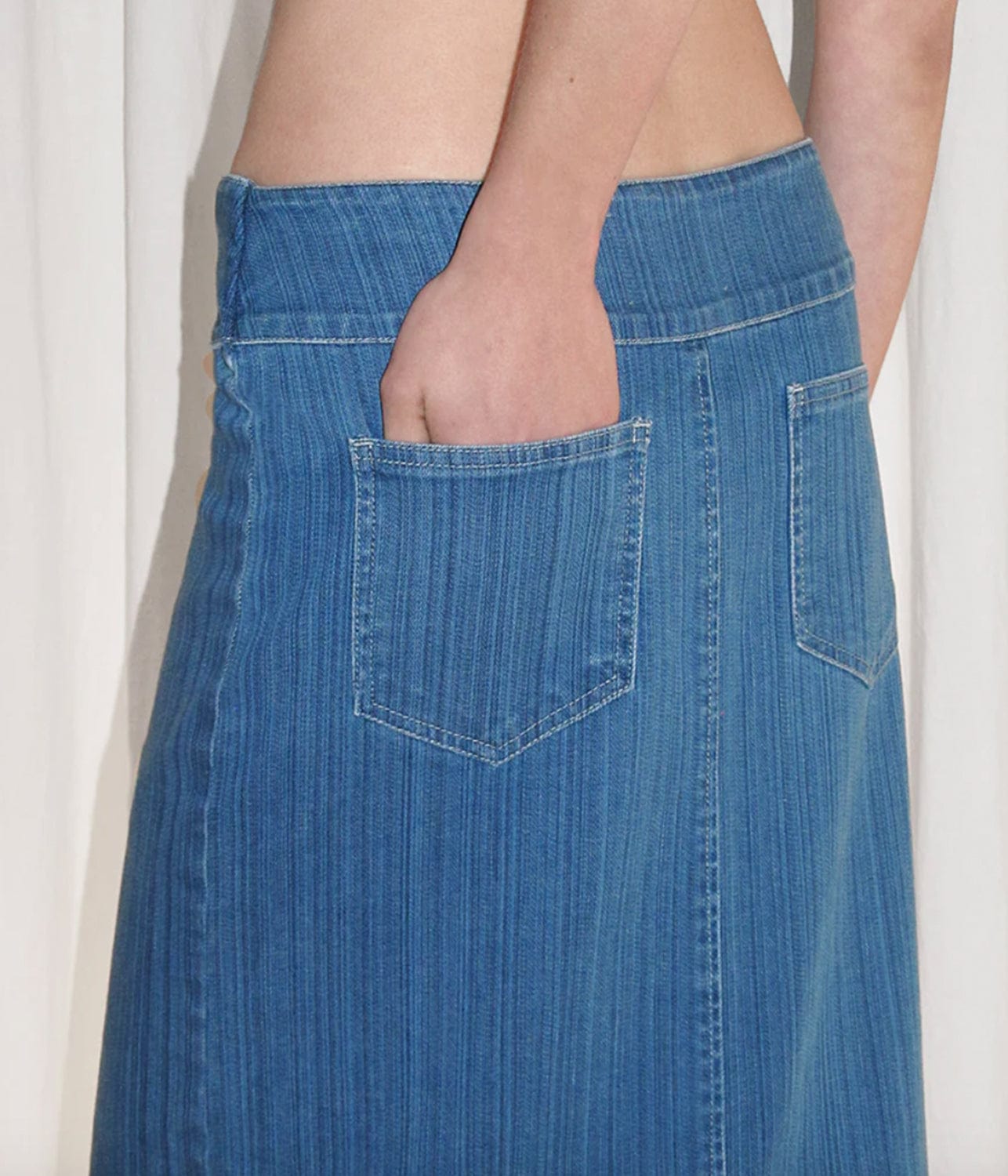 VIRI SKIRT- INDIGO BLUE | PALOMA WOOL | PALOMA WOOL VIRI SKIRT- INDIGO BLUE