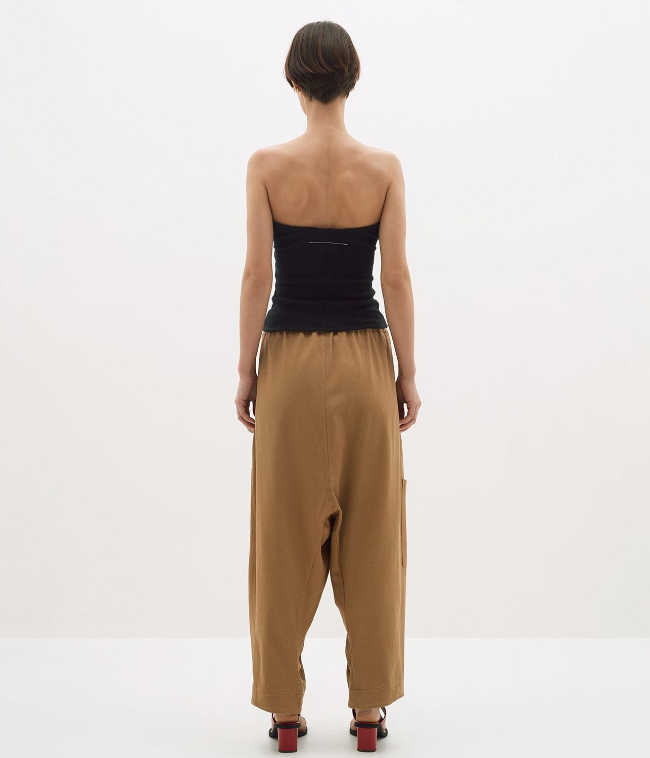 VOLUMINOUS LONG RISE PANT- TAN | BASSIKE | Bassike VOLUMINOUS LONG RISE PANT- TAN