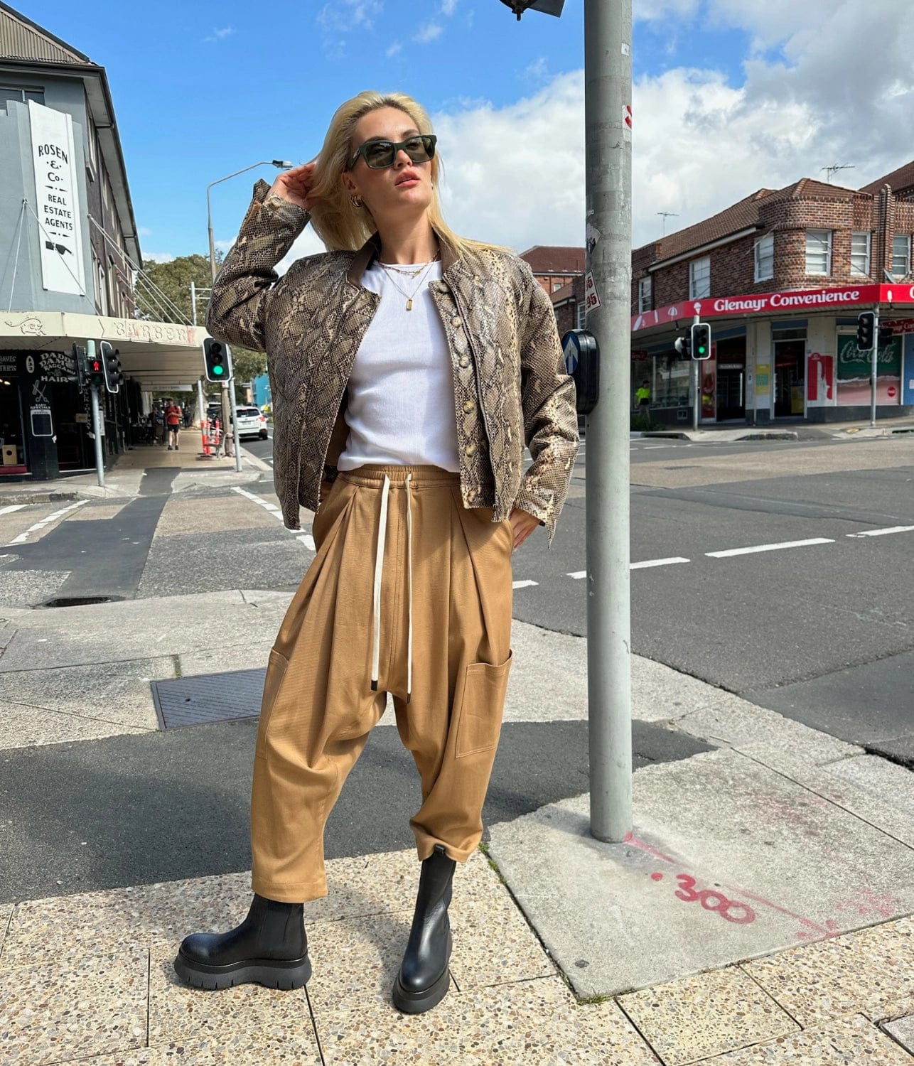 WELLS BOMBER JACKET- SNAKE | REJINA PYO | REJINA PYO WELLS BOMBER JACKET- SNAKE