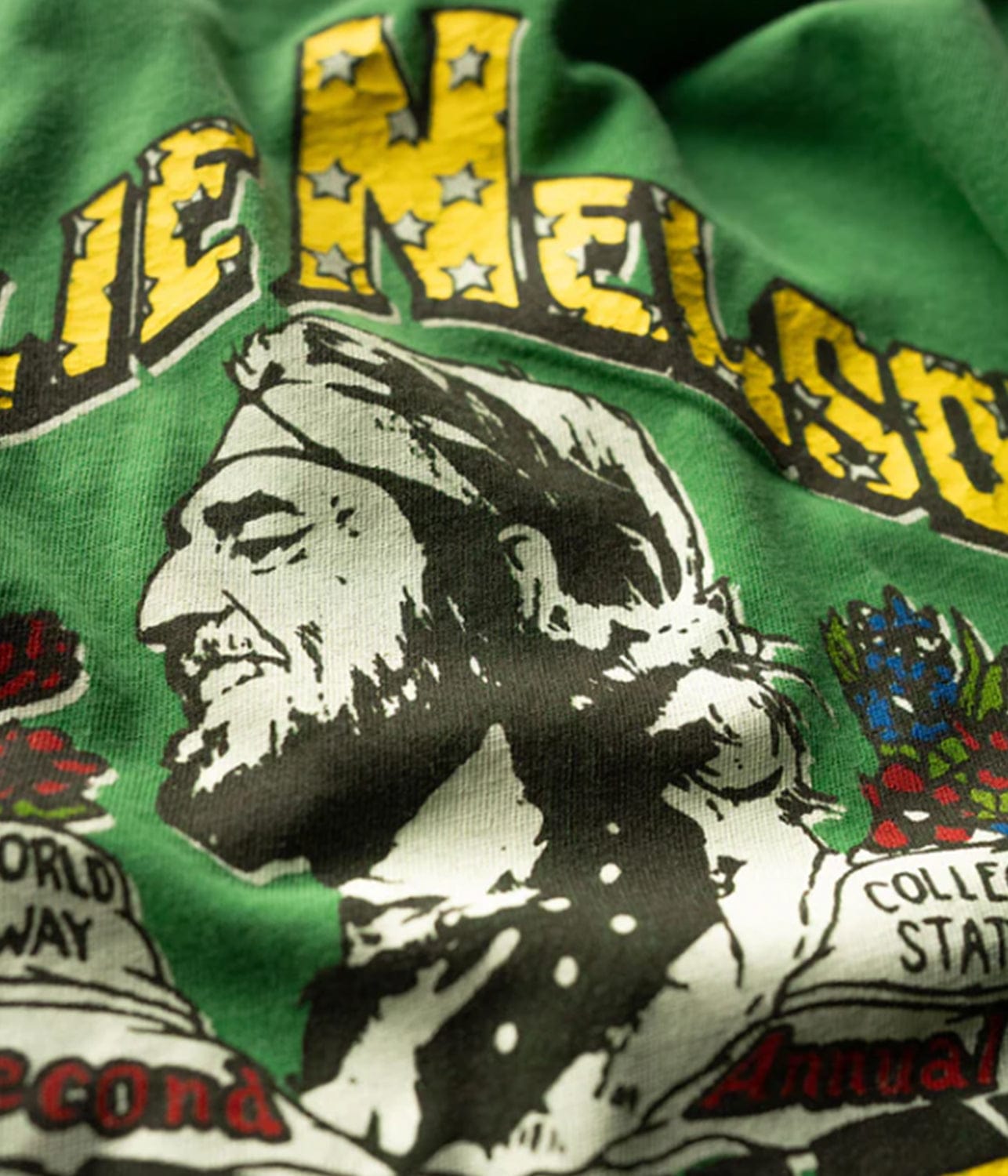 WILLIE NELSON 1974 TEE- GRASS | MADE WORN | MADE WORN WILLIE NELSON 1974 TEE- GRASS
