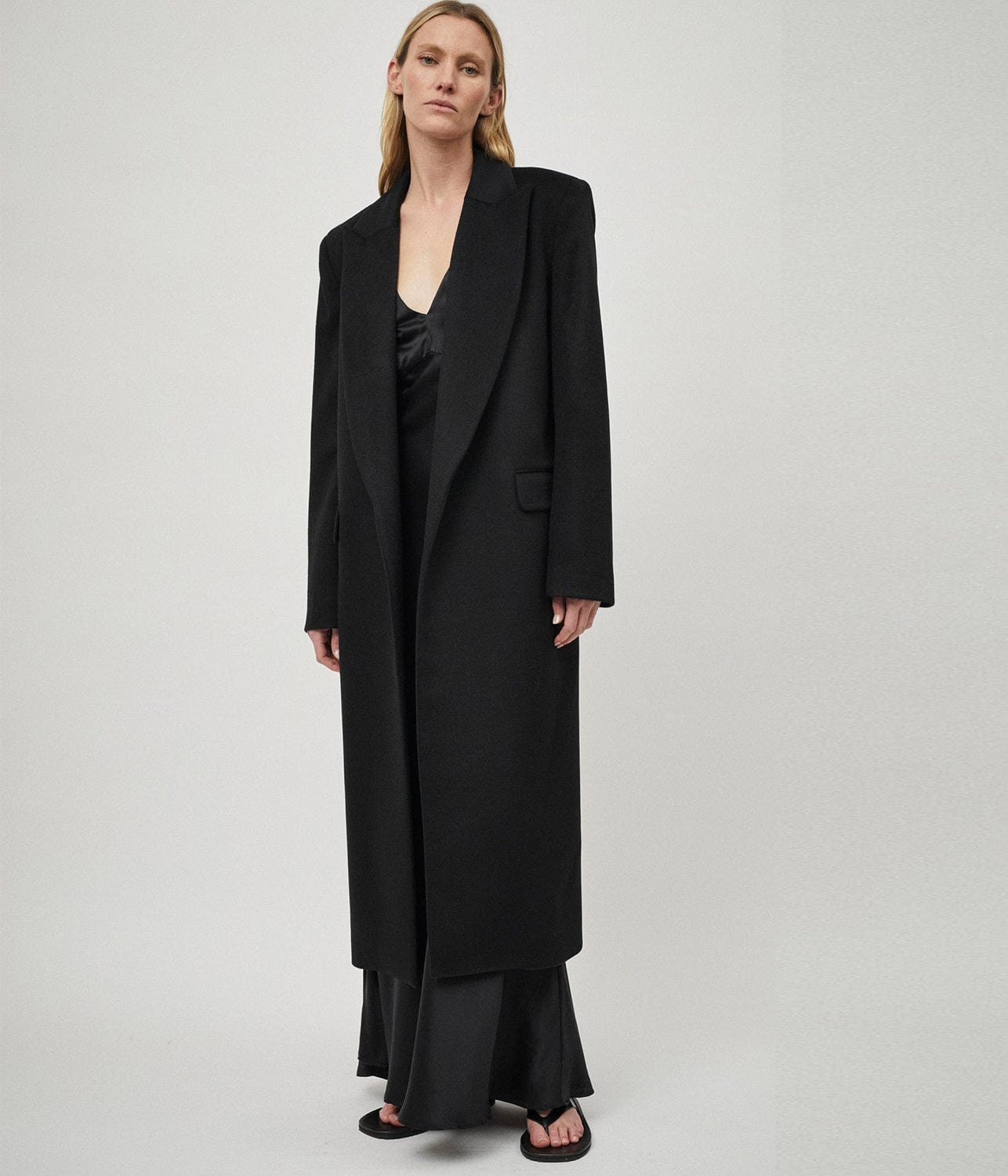 WOOL FELT COAT- BLACK | BEARE PARK | BEARE PARK WOOL FELT COAT- BLACK