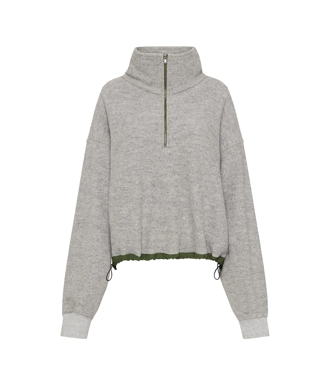 WOOLLEN POPOVER JACKET- GREY MARL | BASSIKE | Bassike WOOLLEN POPOVER JACKET- GREY MARL