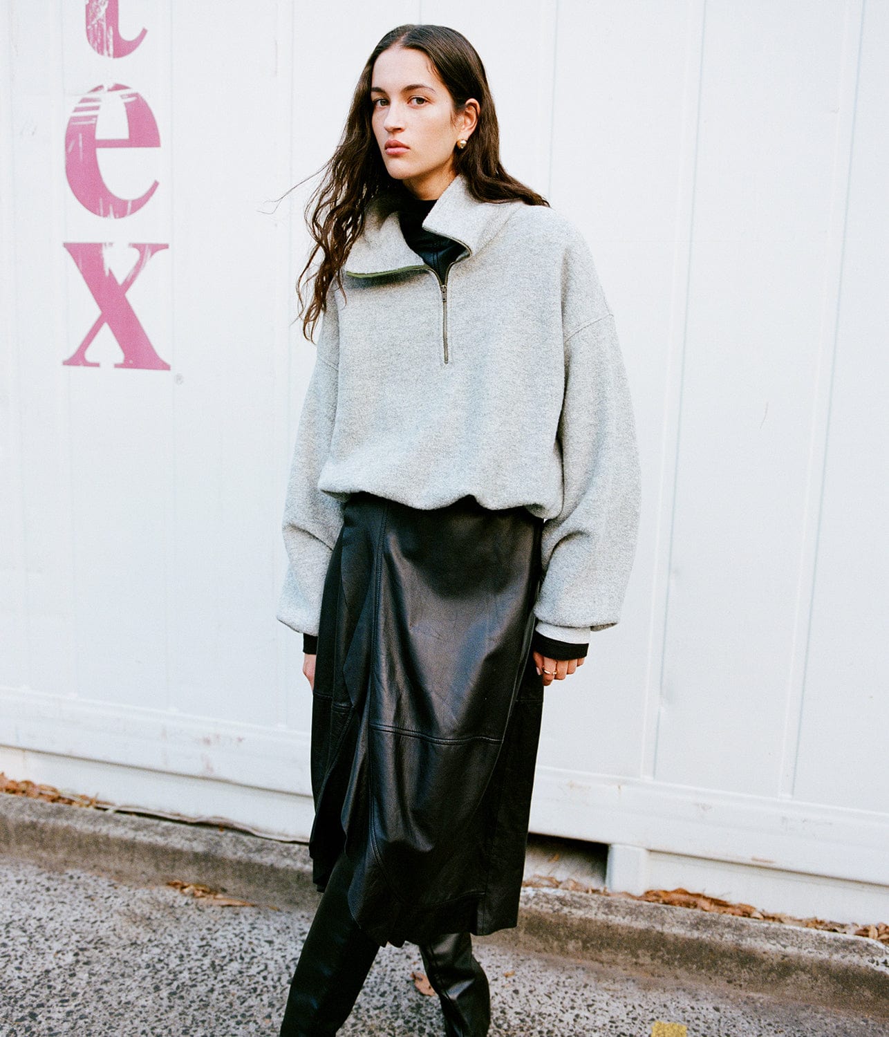 WOOLLEN POPOVER JACKET- GREY MARL | BASSIKE | Bassike WOOLLEN POPOVER JACKET- GREY MARL