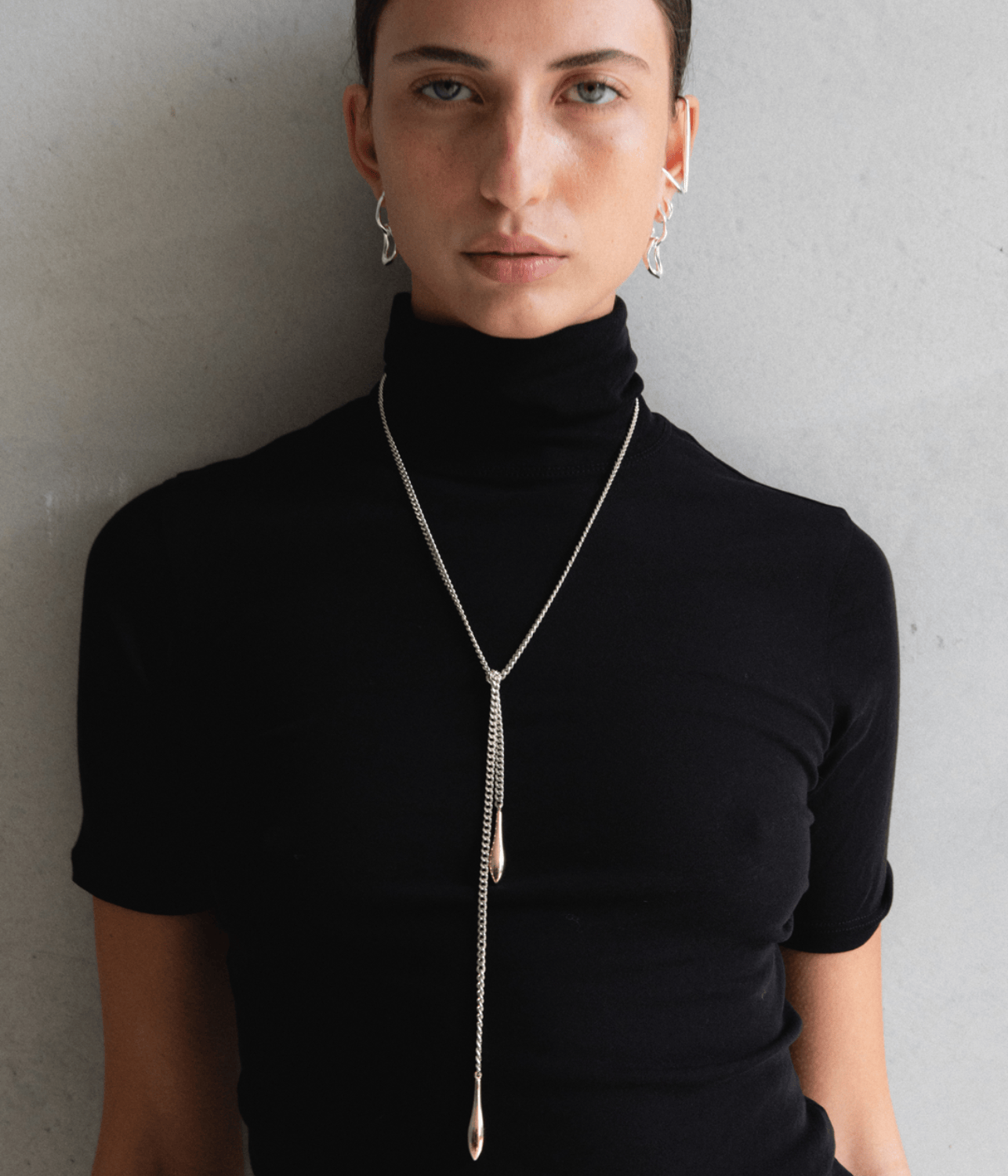 WRAP DROPLET NECKLACE | F + H STUDIOS F+H STUDIOS WRAP DROPLET NECKLACE