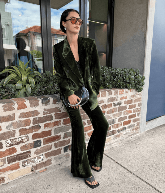 XANDER SILK VELVET CORDUROY BLAZER | COURTNEY ZHENG COURTNEY ZHENG XANDER SILK VELVET CORDUROY BLAZER