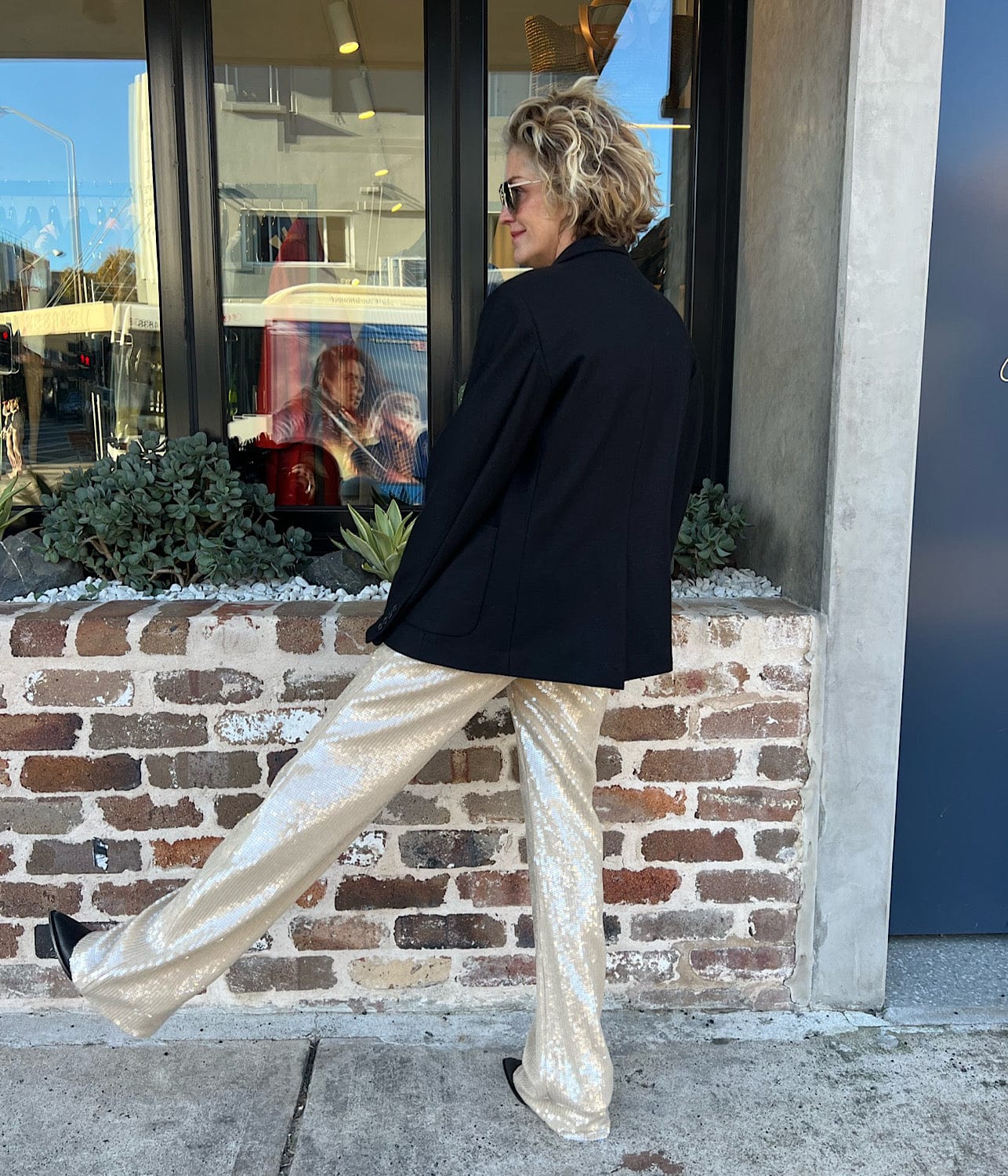 YSEULT SEQUIN PANT- KHAKI | NILI LOTAN | NILI LOTAN YSEULT SEQUIN PANT- KHAKI