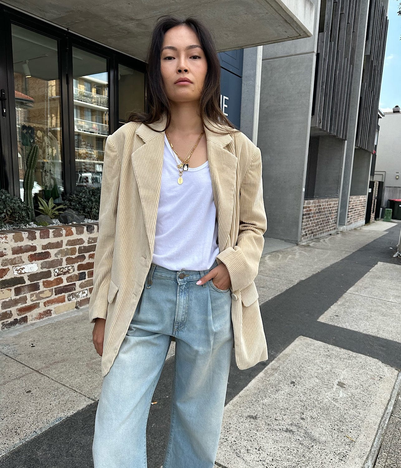 YURI BLAZER- CREMA | LEE MATHEWS | LEE MATHEWS YURI BLAZER- CREMA