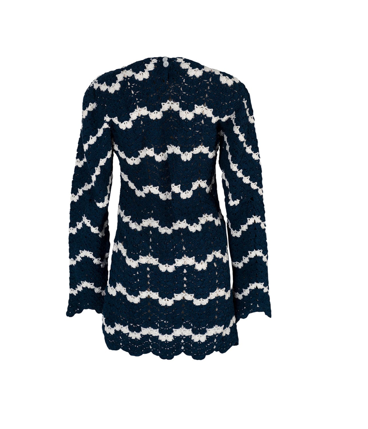 ALL THAT REMAINS SARA CROCHET DRESS- NAVY & WHITE