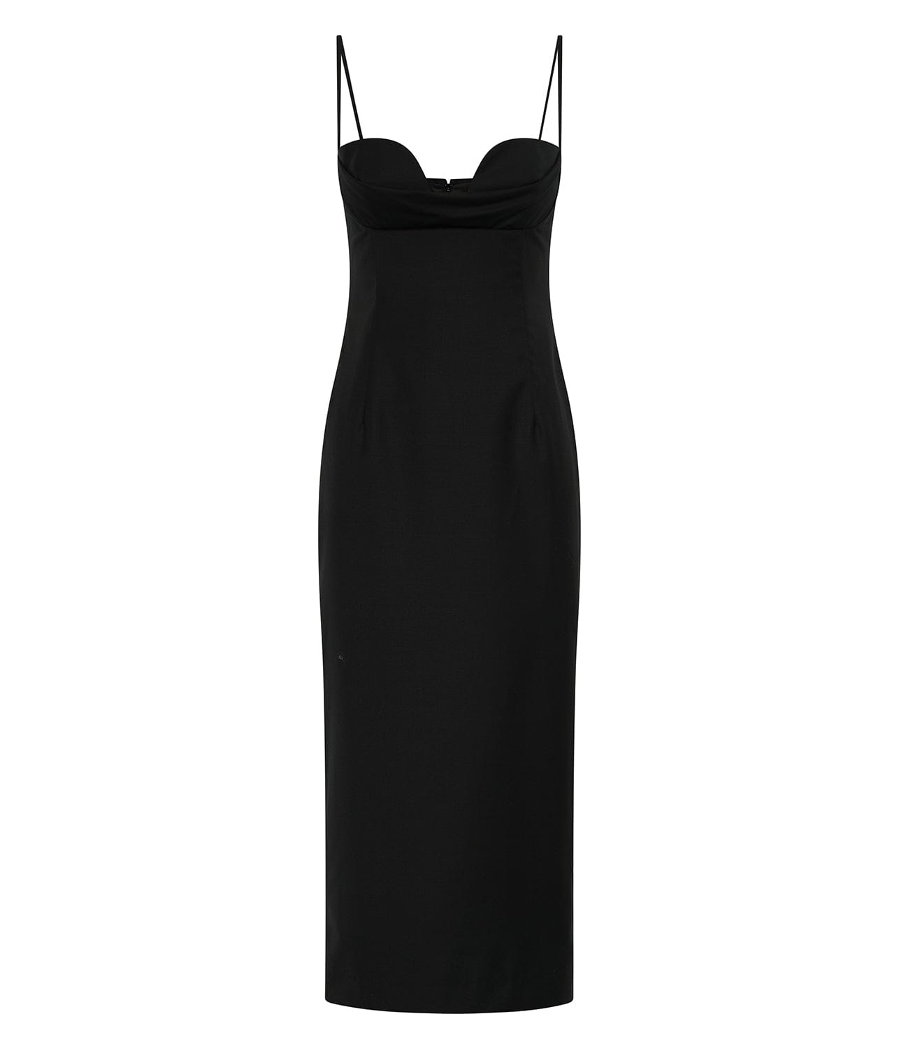 BEARE PARK COWL NECK PENCIL DRESS-BLACK