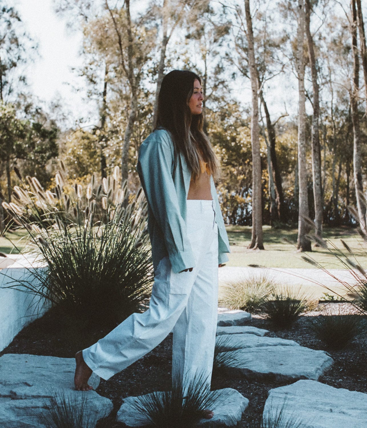BLAZE SHIRT- SEA | RIKA STUDIOS | RIKA STUDIOS BLAZE SHIRT- SEA