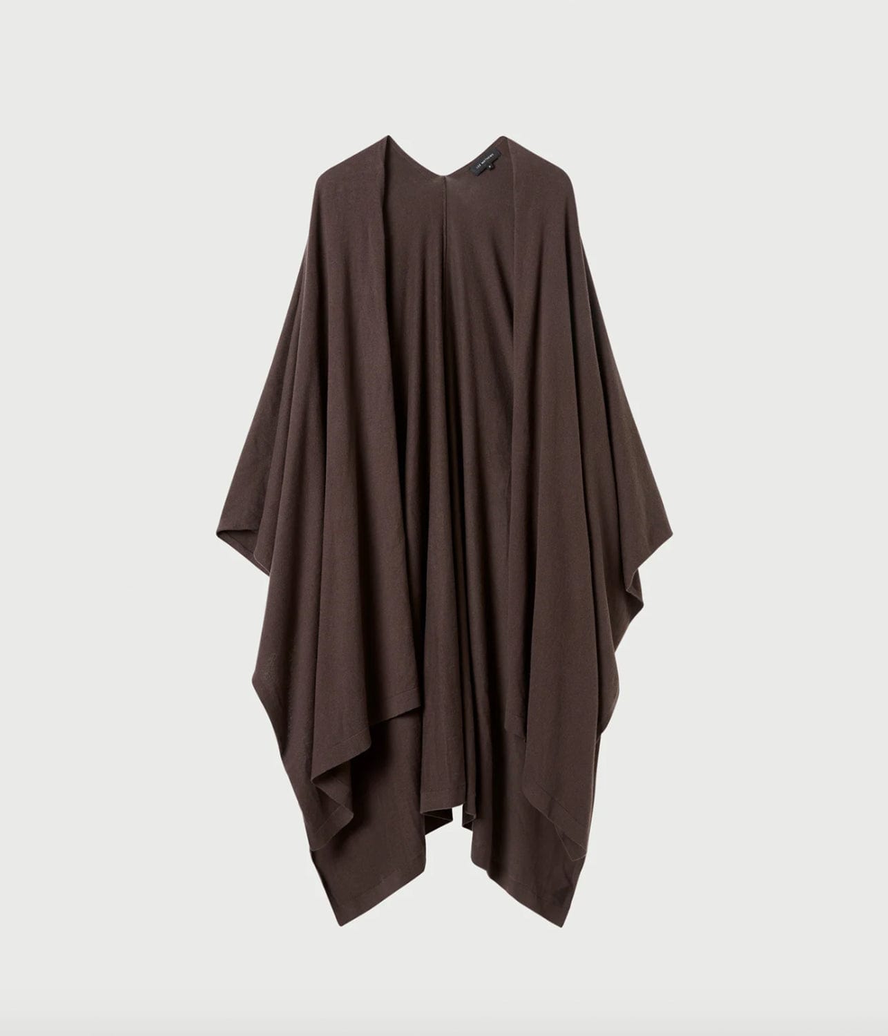COTTON CASHMERE PONCHO- CHOCOLATE | LEE MATHEWS LEE MATHEWS COTTON CASHMERE PONCHO- CHOCOLATE