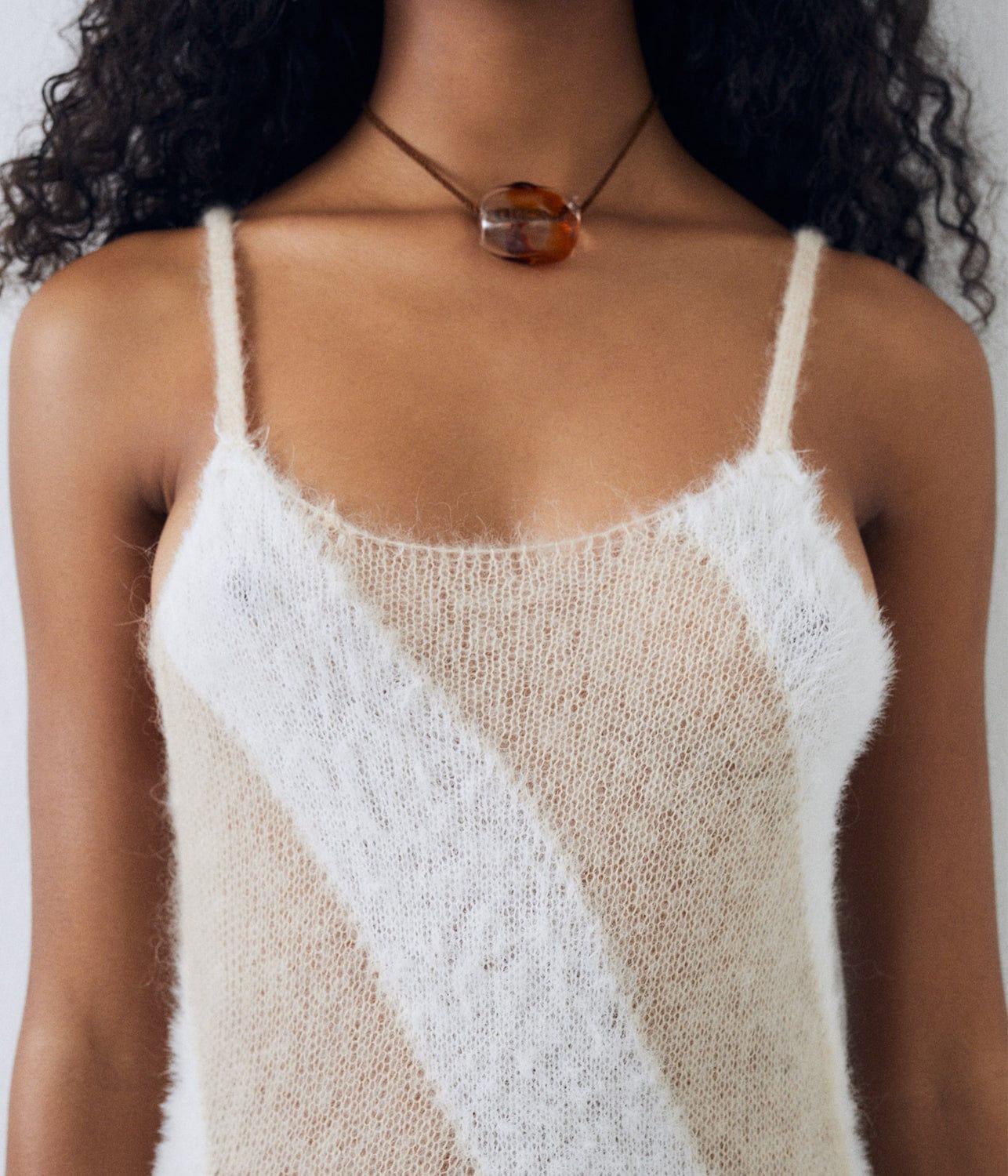 GIMAGUAS FUZZY DRESS- WHITE
