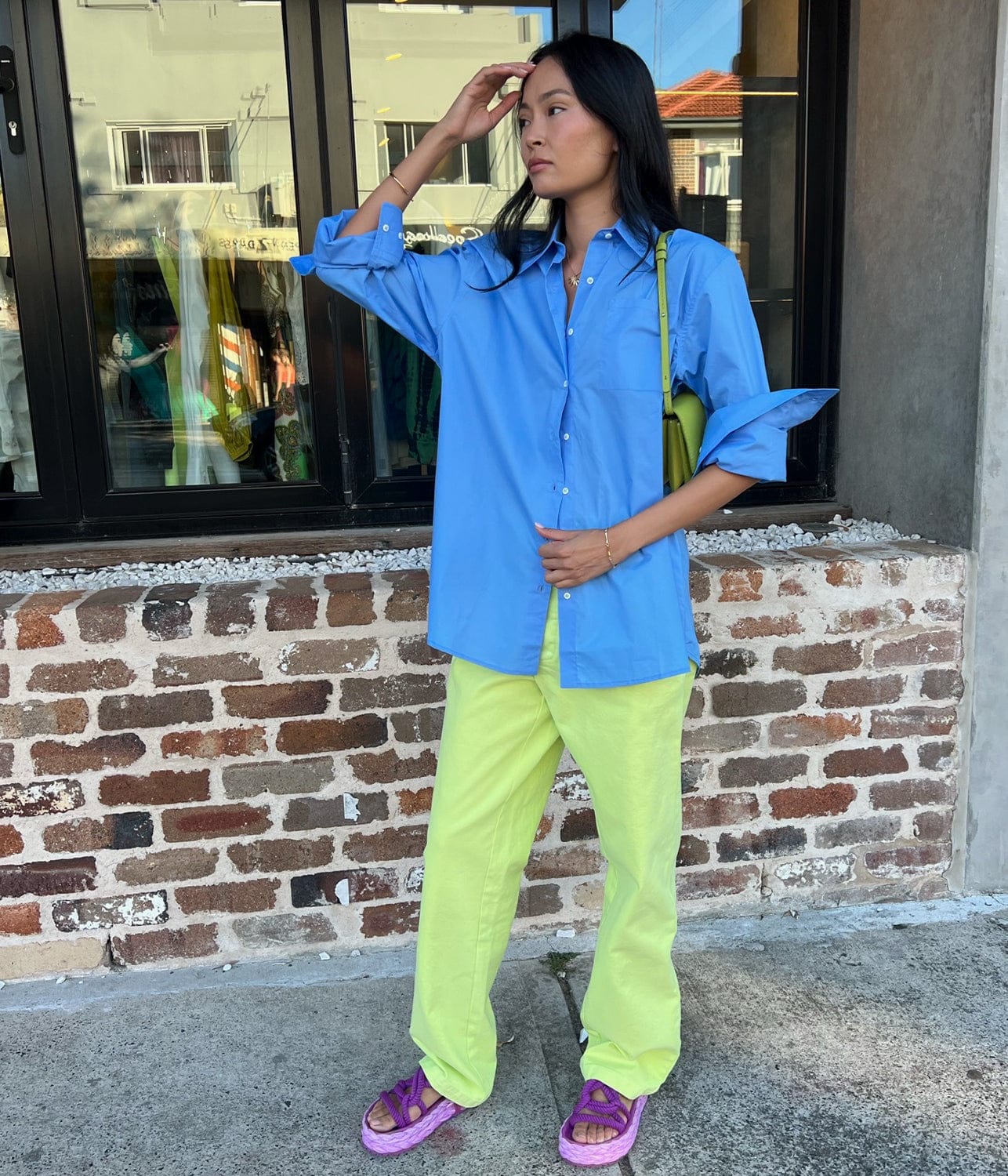 HOOPER PANTS- LIMELIGHT | RIKA STUDIOS | RIKA STUDIOS HOOPER PANTS- LIMELIGHT