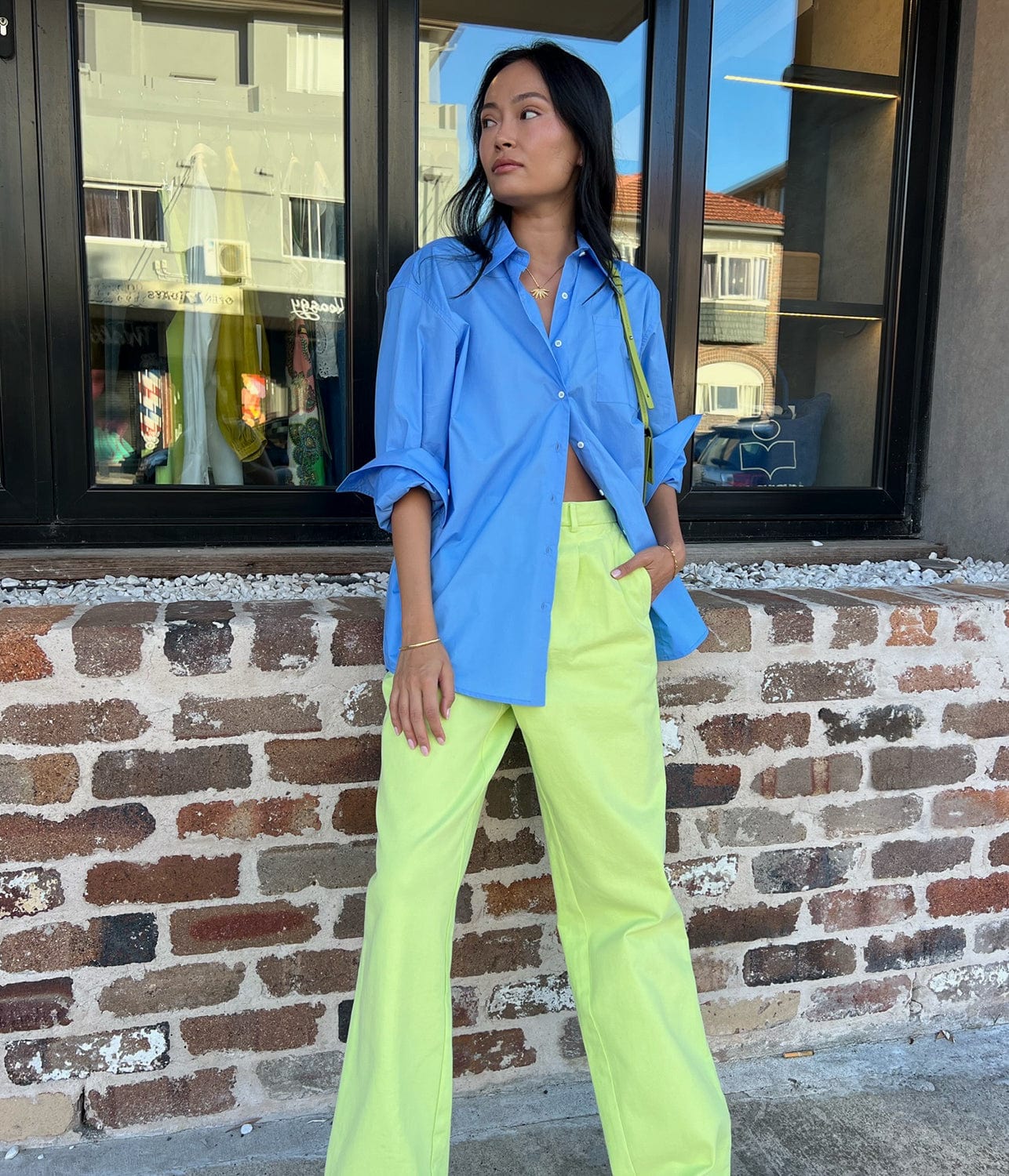 HOOPER PANTS- LIMELIGHT | RIKA STUDIOS | RIKA STUDIOS HOOPER PANTS- LIMELIGHT
