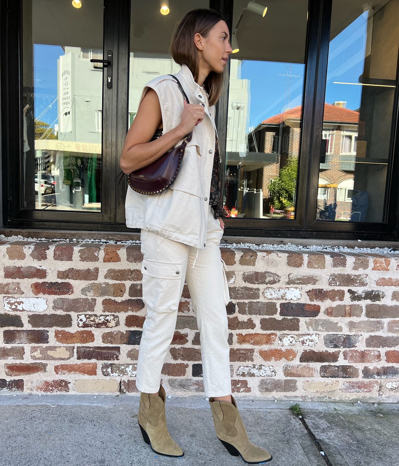 ISABEL MARANT EVALIA PANT- ECRU