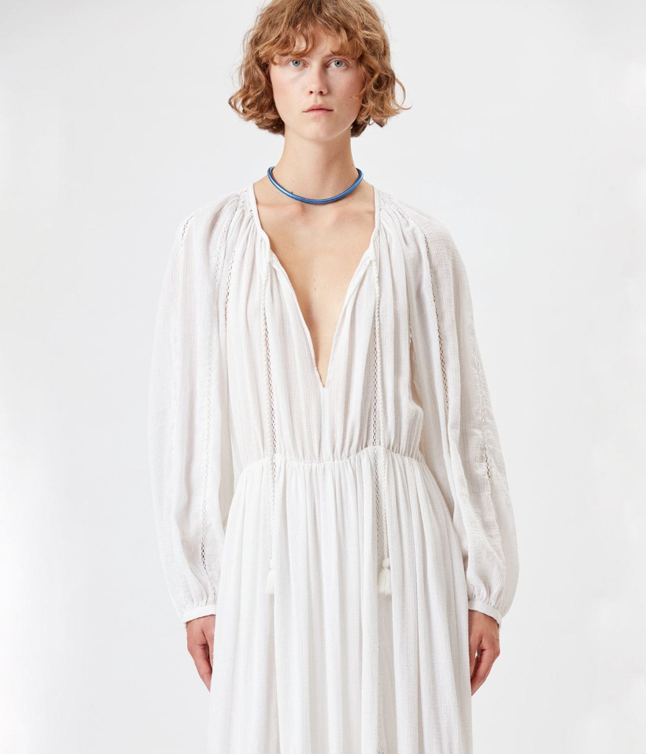 ISABEL MARANT LATIFA DRESS-WHITE