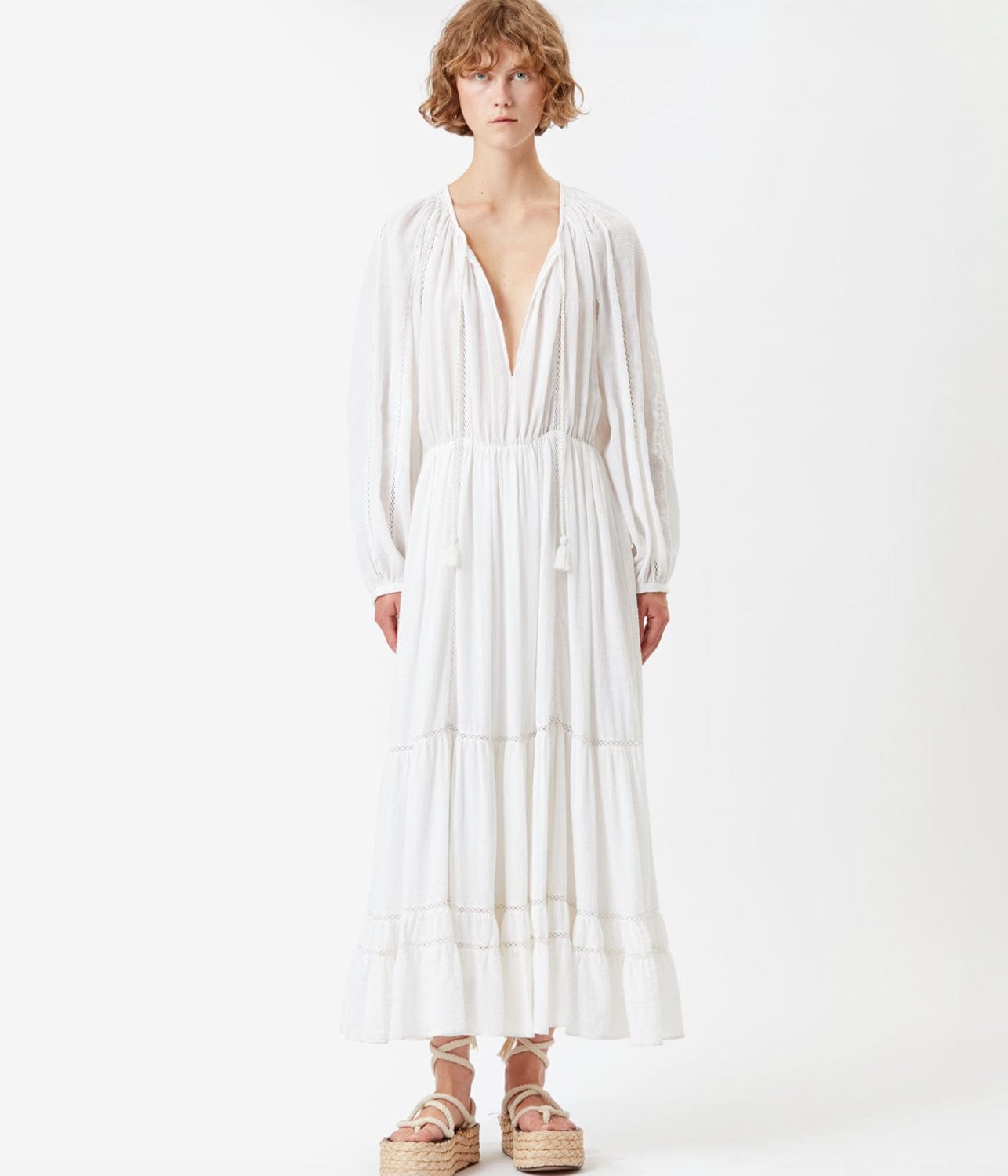 ISABEL MARANT LATIFA DRESS-WHITE