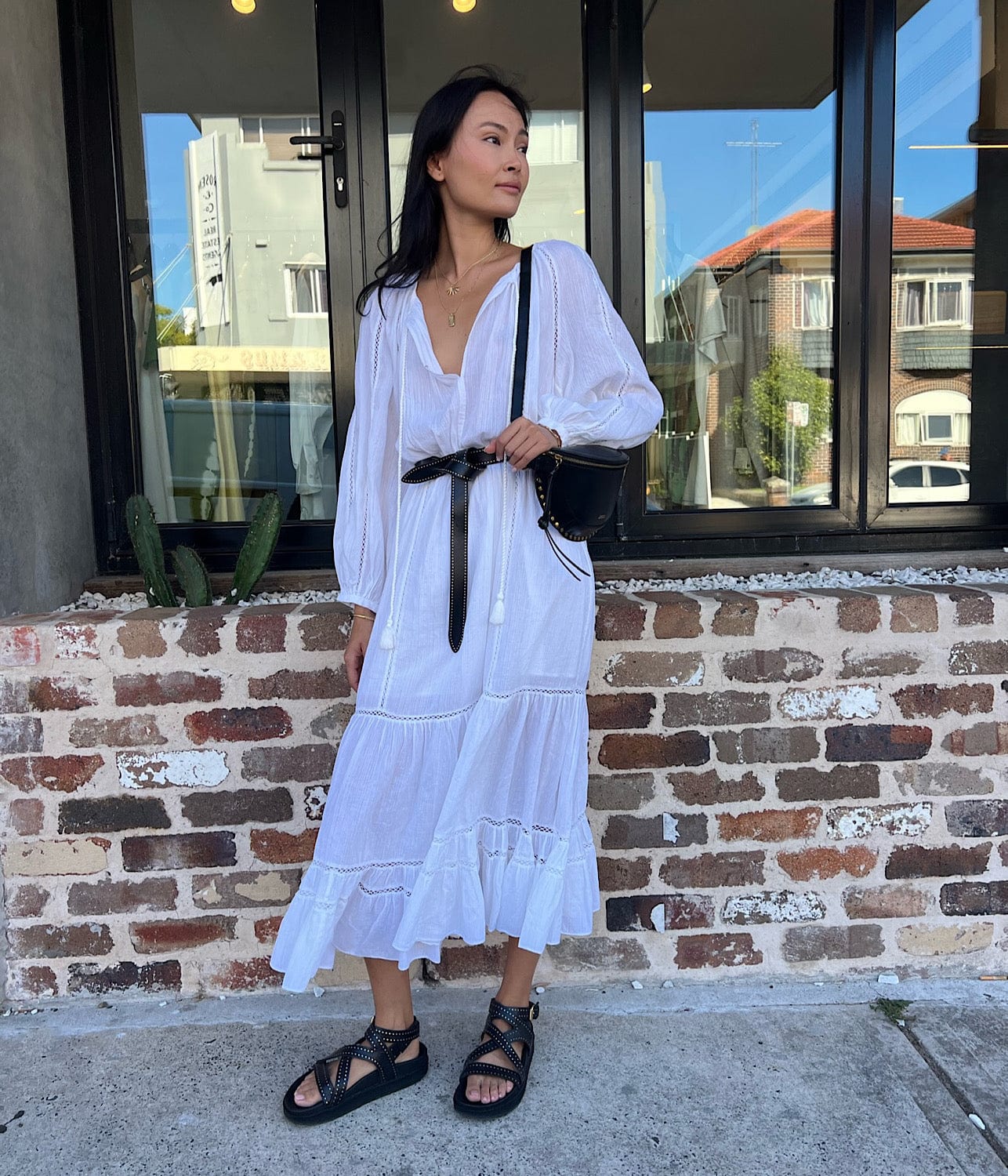 LATIFA DRESS-WHITE