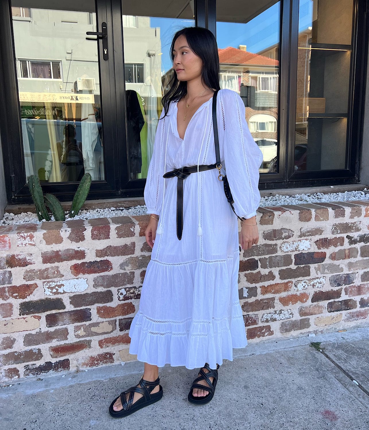 ISABEL MARANT LATIFA DRESS-WHITE