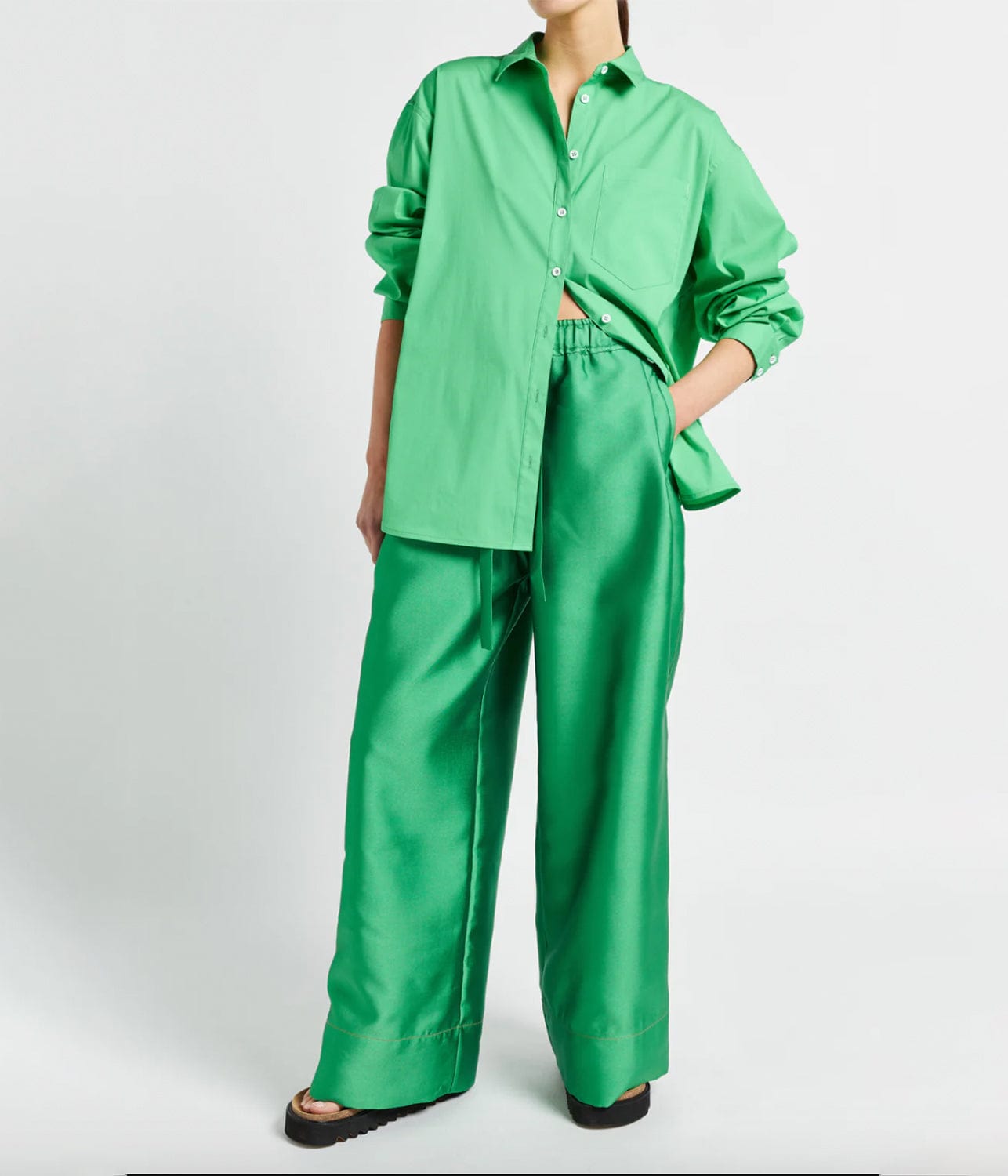 LM CLASSIC LONG SLEEVE SHIRT- BOTTLE GREEN | LEE MATHEWS LEE MATHEWS LM CLASSIC LONG SLEEVE SHIRT- BOTTLE GREEN