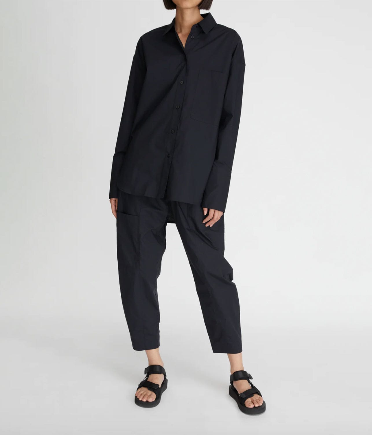 LM POPLIN LS SHIRT- BLACK | LEE MATHEWS LEE MATHEWS LM POPLIN LS SHIRT- BLACK