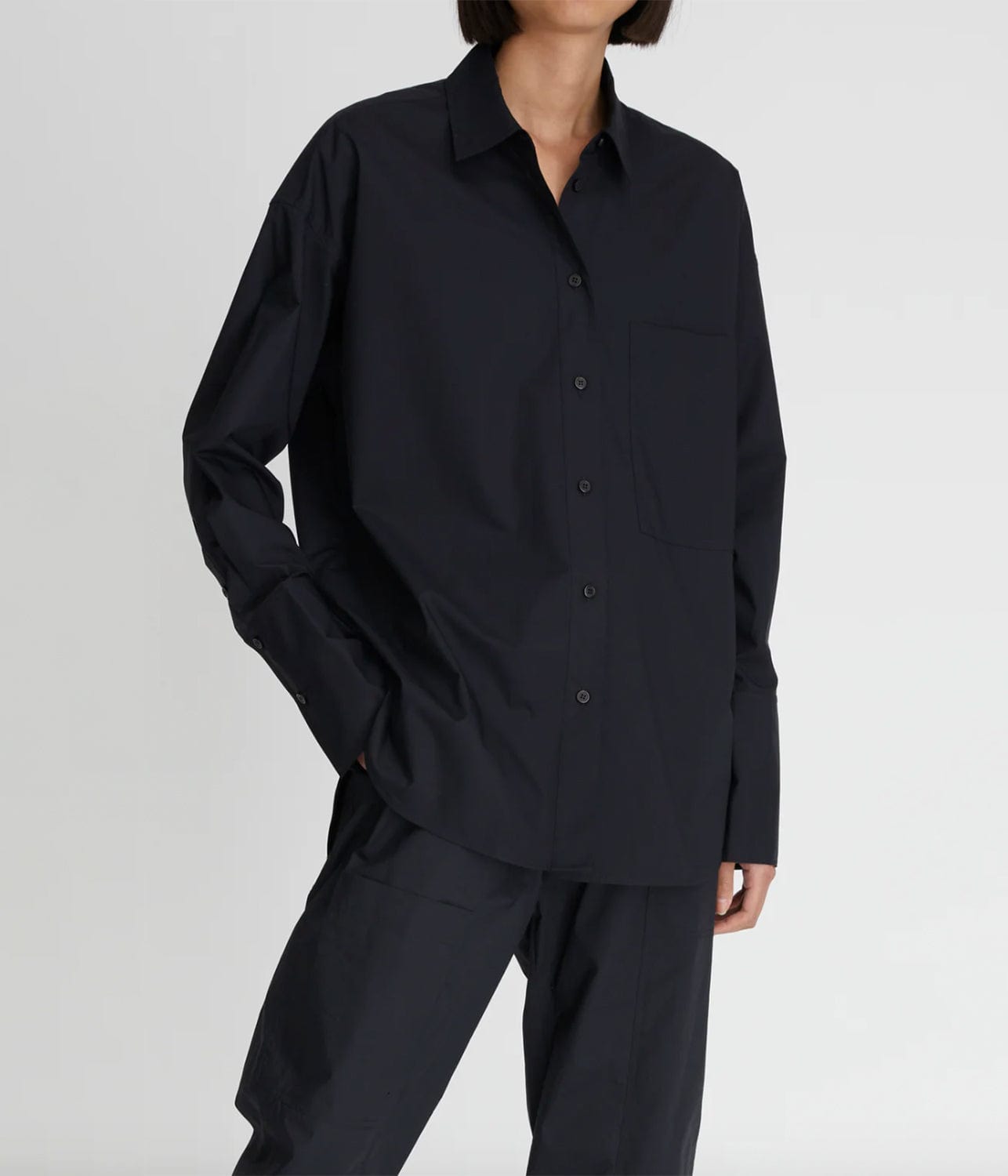 LM POPLIN LS SHIRT- BLACK | LEE MATHEWS LEE MATHEWS LM POPLIN LS SHIRT- BLACK