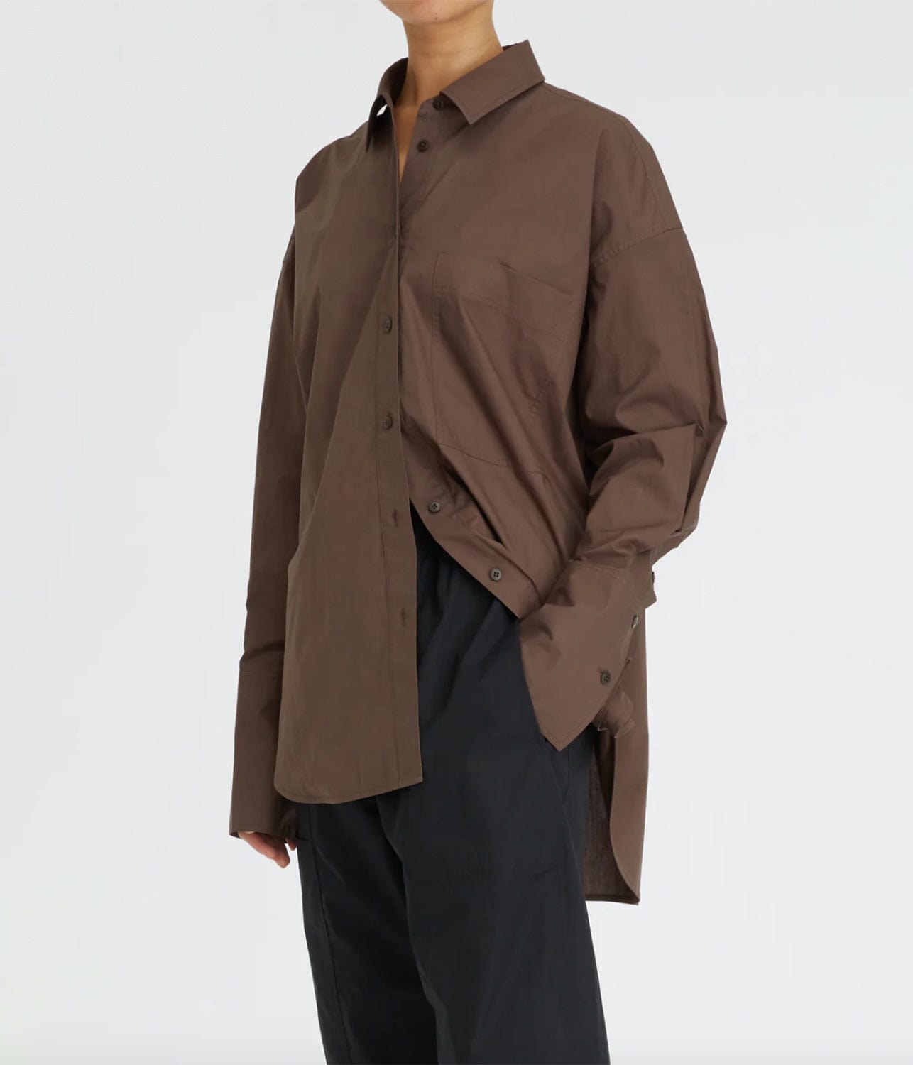 LM POPLIN LS SHIRT- CHOCOLATE | LEE MATHEWS LEE MATHEWS LM POPLIN LS SHIRT- CHOCOLATE