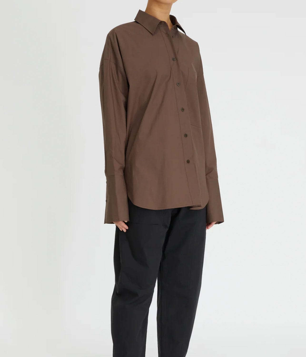 LM POPLIN LS SHIRT- CHOCOLATE | LEE MATHEWS LEE MATHEWS LM POPLIN LS SHIRT- CHOCOLATE