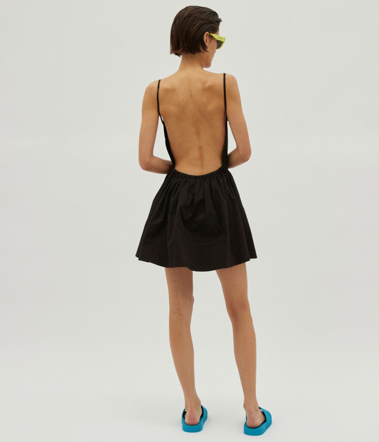 LUUDA BACKLESS MINI DRESS- BLACK
