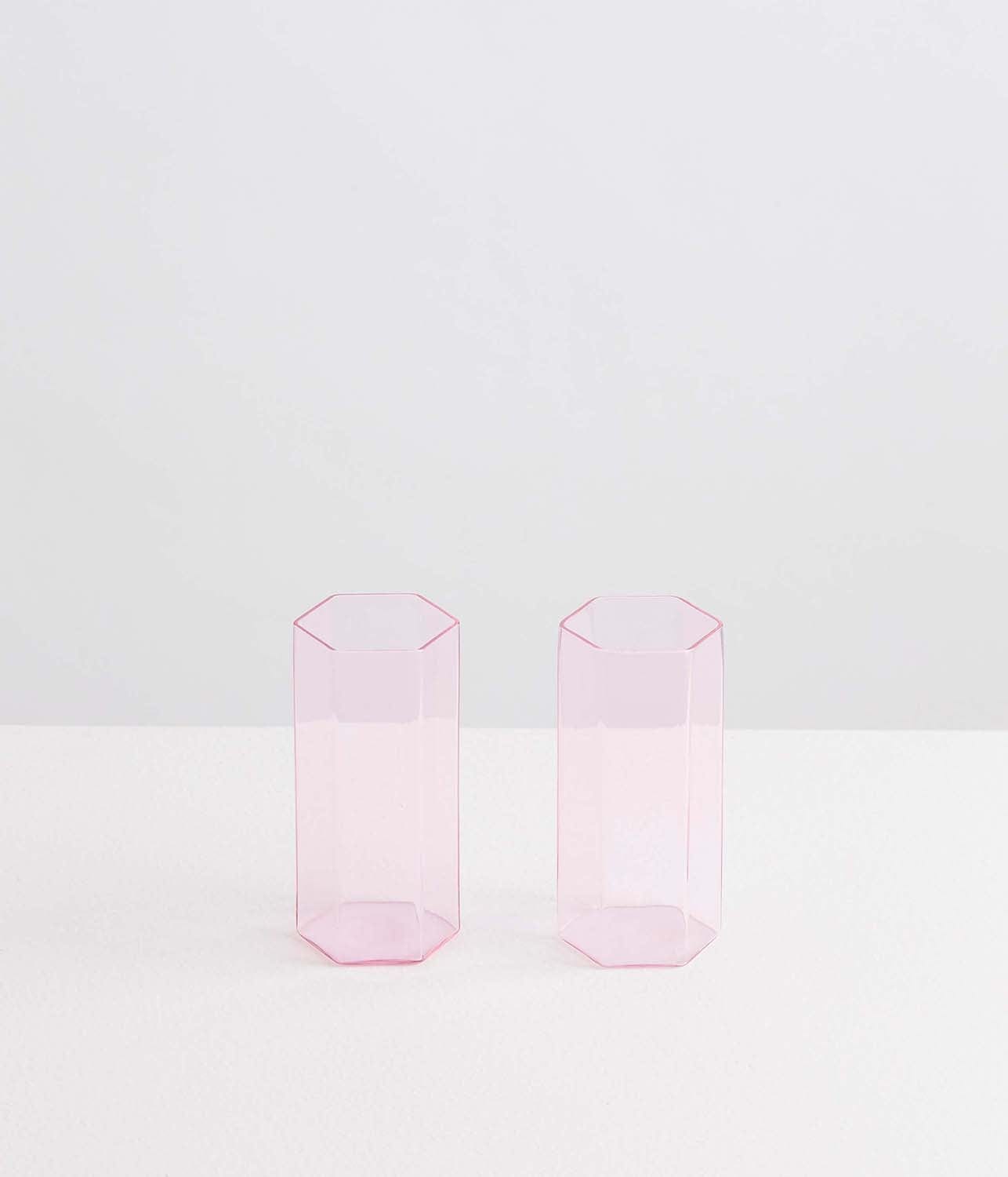 COUCOU TALL GLASS SET - PINK | MAISON BALZAC MAISON BALZAC COUCOU TALL GLASS PINK