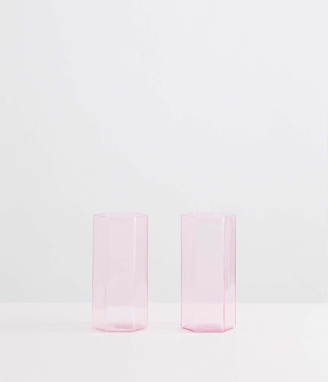 COUCOU TALL GLASS SET - PINK | MAISON BALZAC MAISON BALZAC COUCOU TALL GLASS PINK