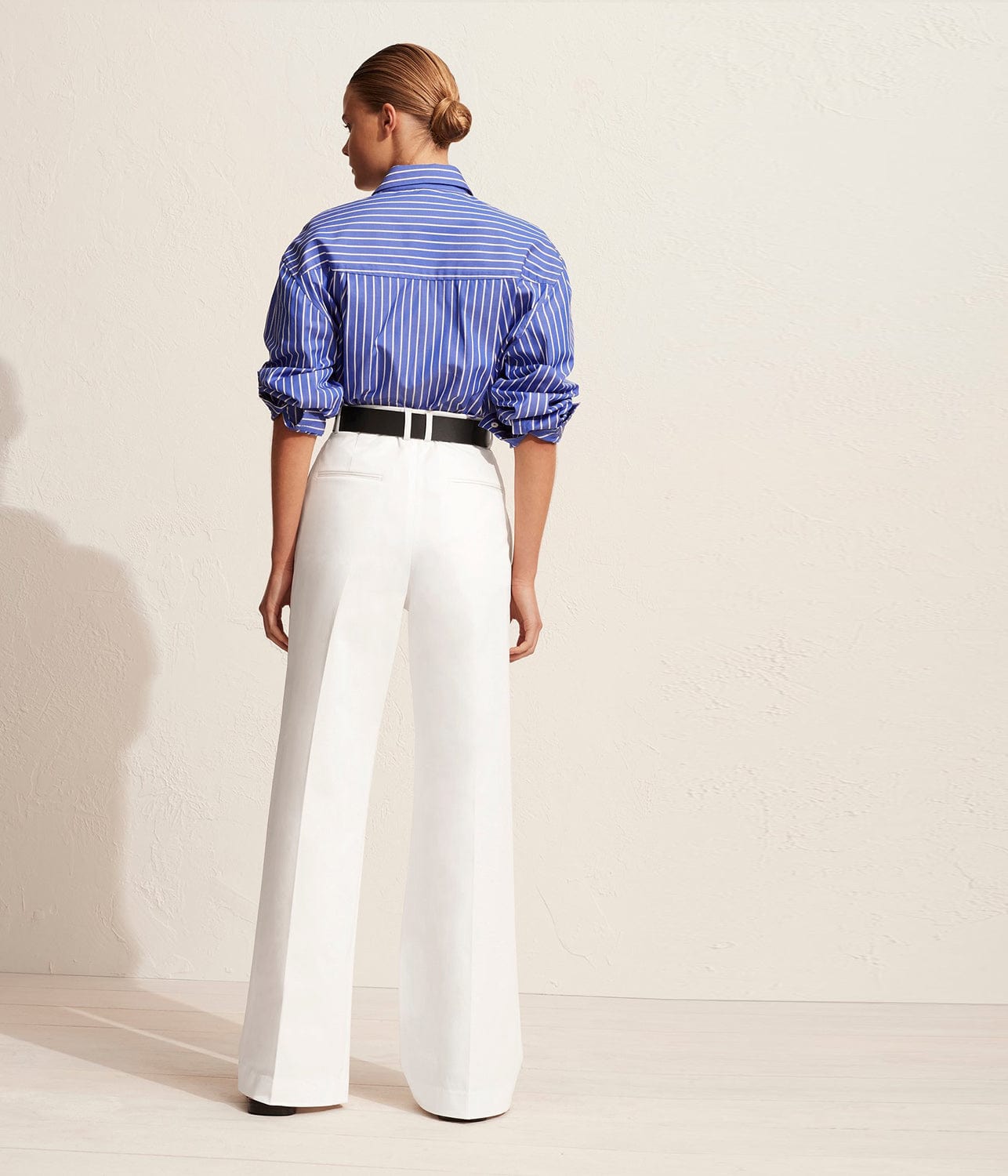 MATTEAU CLASSIC STRIPE SHIRT - LAPIS