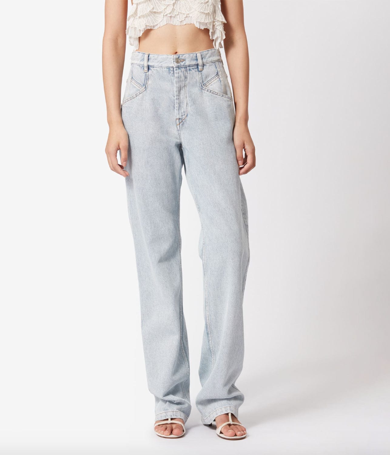 NADEGE PANTS- LIGHT BLUE | ISABEL MARANT | ISABEL MARANT NADEGE PANTS- LIGHT BLUE
