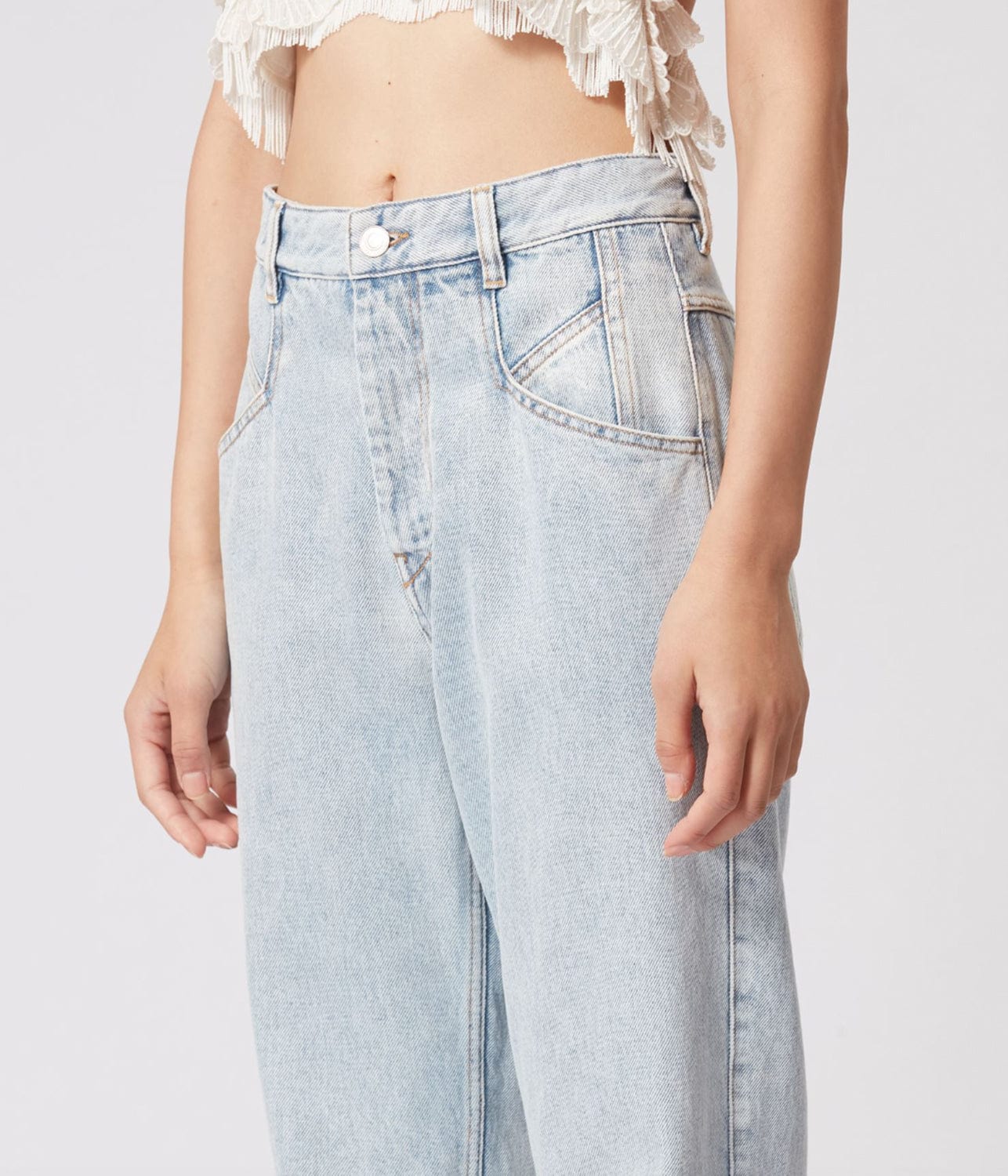NADEGE PANTS- LIGHT BLUE | ISABEL MARANT | ISABEL MARANT NADEGE PANTS- LIGHT BLUE