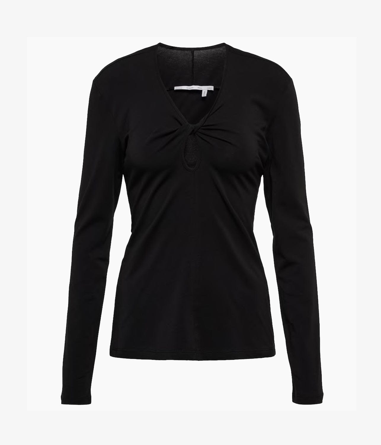 JERSEY KEYHOLE TOP - BLACK | PROENZA SCHOULER WHITE LABEL PROENZA SCHOULER WHITE LABEL JERSEY KEYHOLE TOP - BLACK