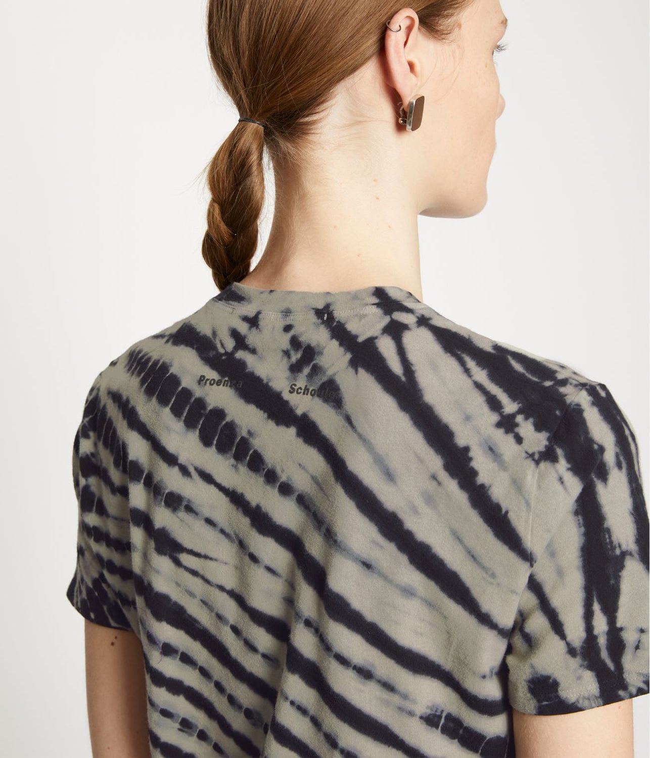 PROENZA SCHOULER WHITE LABEL TIE DYE T-SHIRT- PUTTY/BLACK