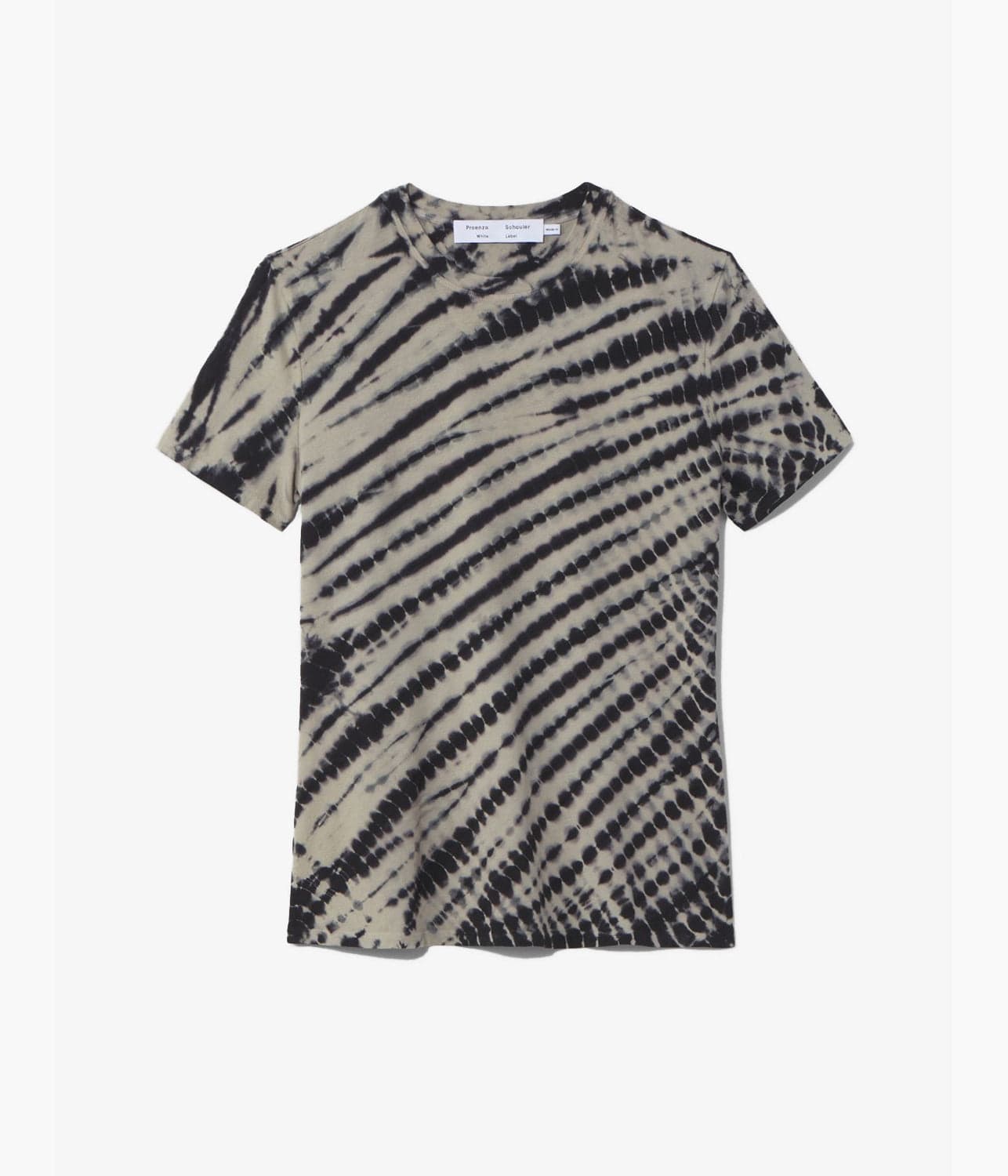 PROENZA SCHOULER WHITE LABEL TIE DYE T-SHIRT- PUTTY/BLACK