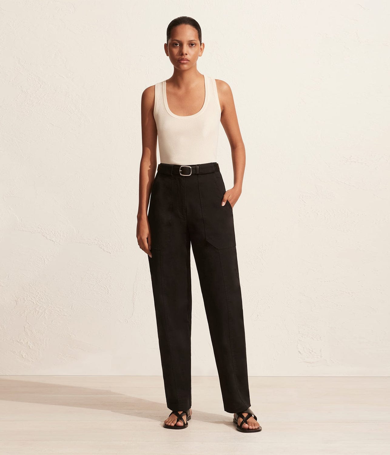 RIBBED TANK- ECRU | MATTEAU | MATTEAU RIBBED TANK- ECRU
